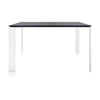 Kartell Four Desk 128x128 Cm, White/Black