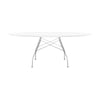 Kartell Glossy Table Oval Lacquered, Chrome/White