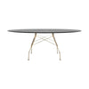 Kartell Glossy Table Oval Lacquered, Gold/Black