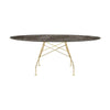 Kartell Glossy Table Oval Marble, Gold/Brown Emperador