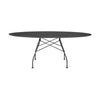 Kartell Glossy Table Oval Marble, Matt Black/Black