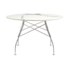 Kartell Glossy Table Round Marble, Chrome/White