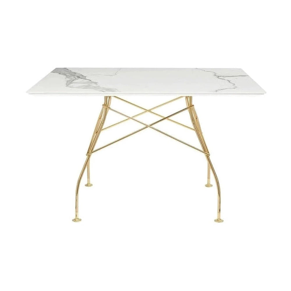 [product_category]-Kartell Glossy Table Square Marble, Gold/White-Kartell-8058967253900-04594MB-KAR-1