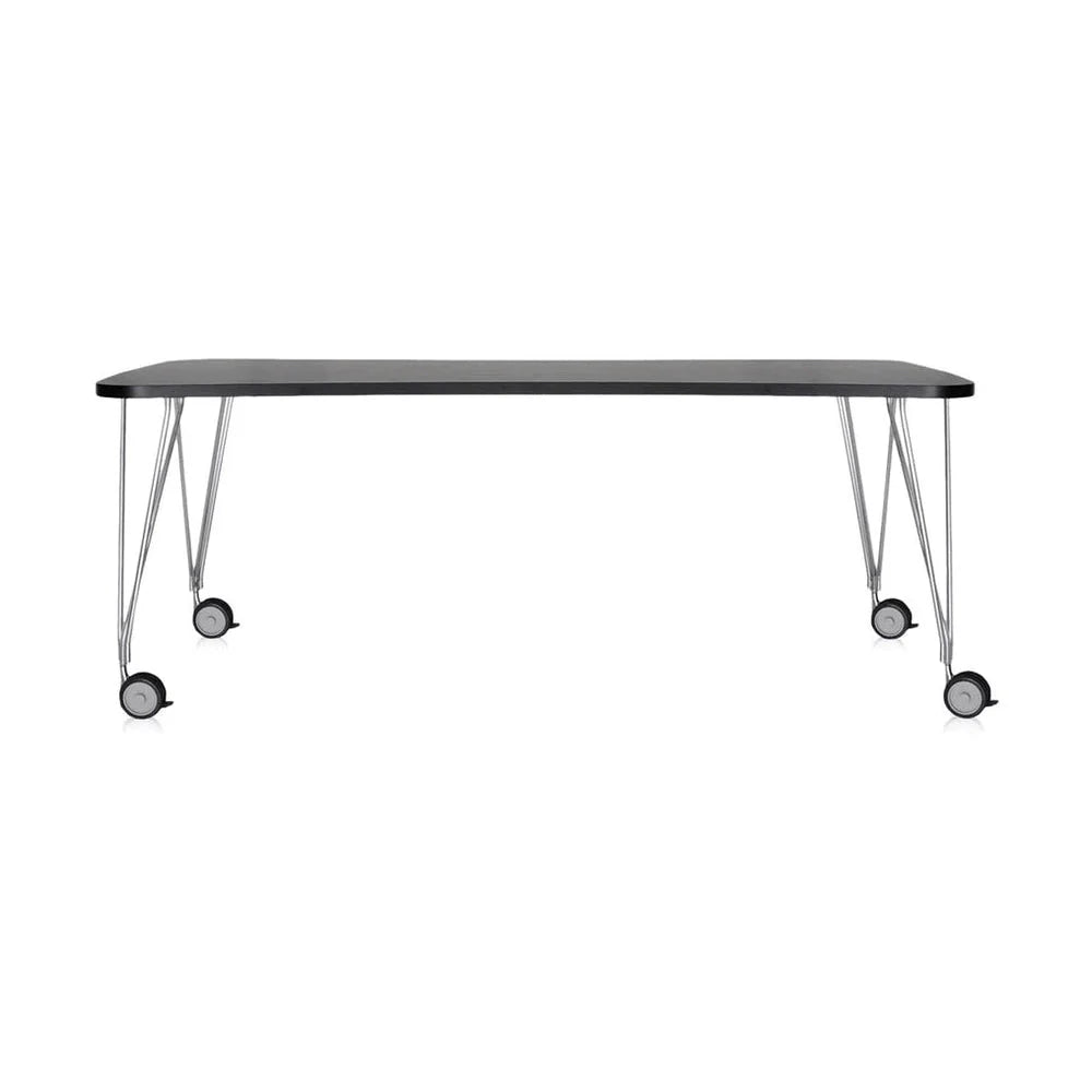 [product_category]-Kartell Max Desk With Wheels 190x90 Cm, Slate/Chrome-Kartell-8058967045048-045122A-KAR-1