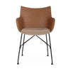 Kartell Q/Wood Armchair, Dark Wood/Black/Nude