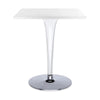 Kartell Top Top Table Square With Round Base 60x60 Cm, White