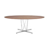 Kartell Viscount Of Wood Table Round, Walnut/Chrome