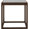 Klassik Studio Kø Cube Side Table Black Smoked Oak, Light Grey Marble