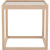 Klassik Studio Kø Cube Side Table Oak Soap, Smoked Glass