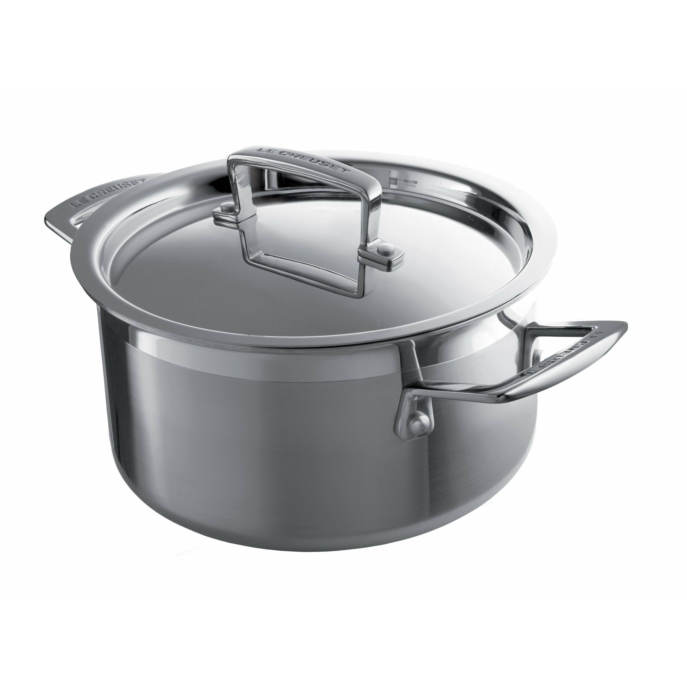 [product_category]-Le Creuset 3 Ply Stainless Steel Casserole With Lid 3 L, 20 Cm-Le Creuset-630870044790-96200720001000-LEC-1