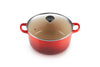 Le Creuset Round Casserole With Glass Lid 22 Cm, Cerise