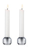 Lind Dna Silhouette 34 Candle Holder Set Of 2, Chrome