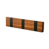 Loca Knax Lite Horizontal Coat Rack 3 Hooks, Teak Oiled/Black