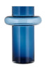 Lyngby Glas Tube Vase H: 25 Cm, Dark Blue