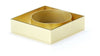 Malling Living Edge Block Candlestick, Brushed Brass