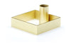 Malling Living Edge Candle Holder, Brushed Brass