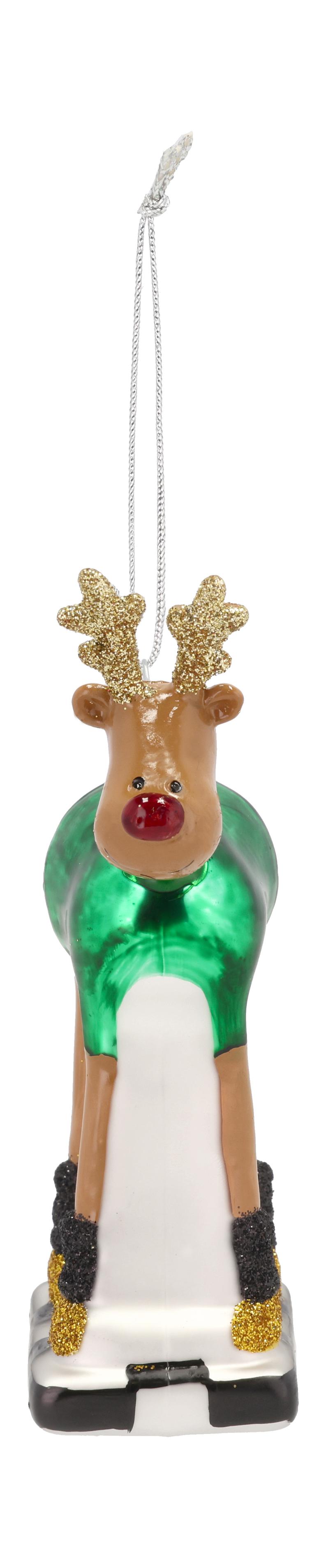 [product_category]-Medusa Copenhagen Rudolf Christmas Tree Bauble 13,2 Cm, Green-Medusa Copenhagen-5722000275664-27566-MED-1