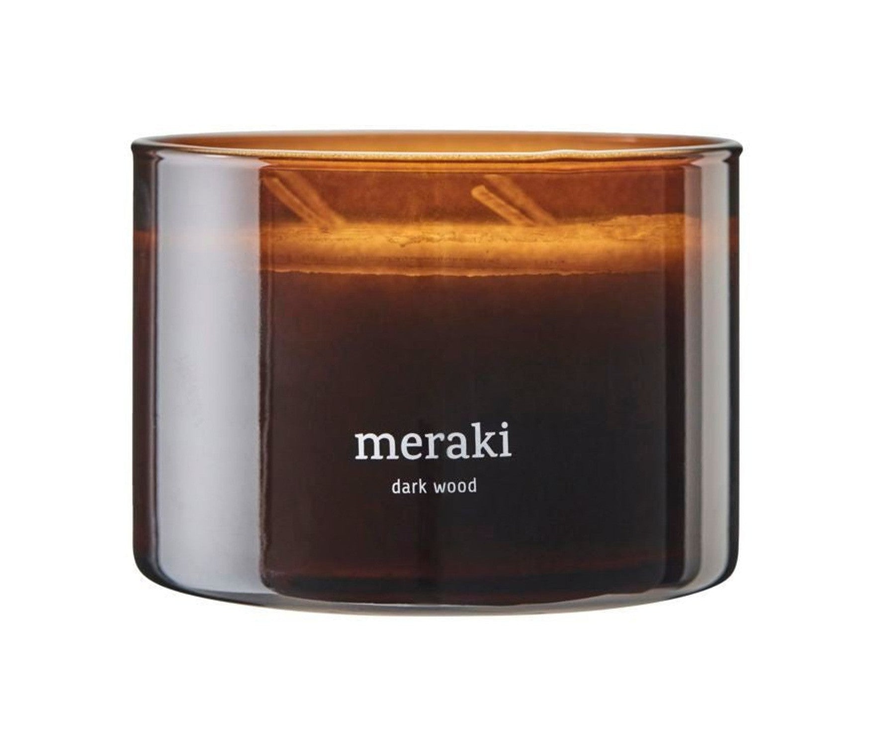 Meraki Scented candle, Dark wood