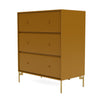 Montana draagt ​​dressoir met benen, barnsteen/messing