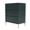 Montana Carry Dresser With Legs, Black Jade/Brass