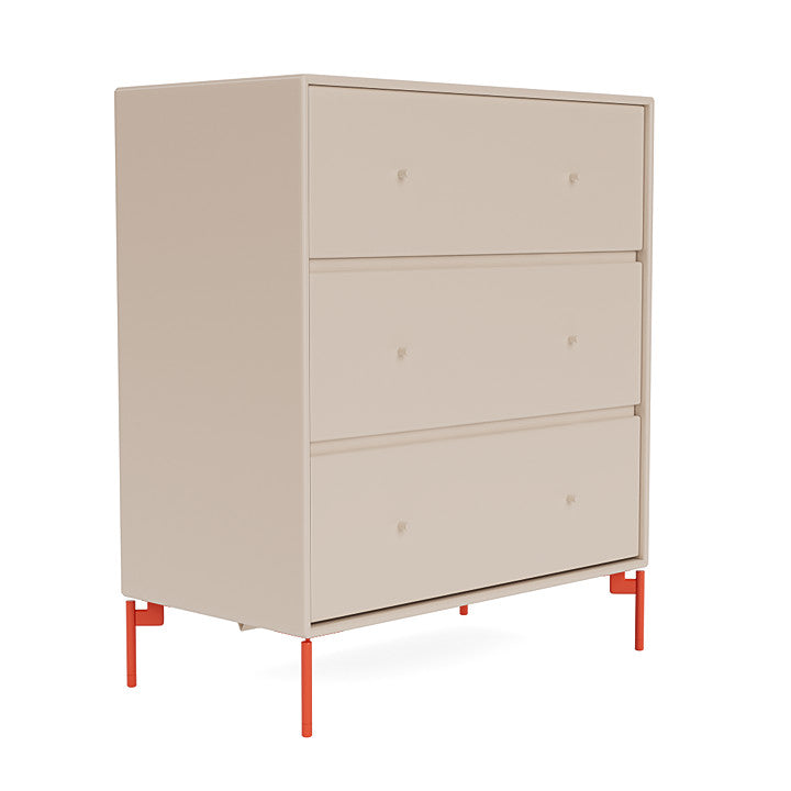 Montana draagt ​​dressoir met benen, klei/rozehip