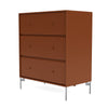 Montana Carry Dresser With Legs, Hazelnut/Matt Chrome