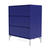 Montana draagt ​​dressoir met benen, Monarch Blue/Matt Chrome