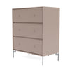 Montana Carry Dresser With Legs, Mushroom Brown/Matt Chrome