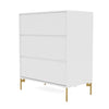 Montana Carry Dresser With Legs, New White/Brass