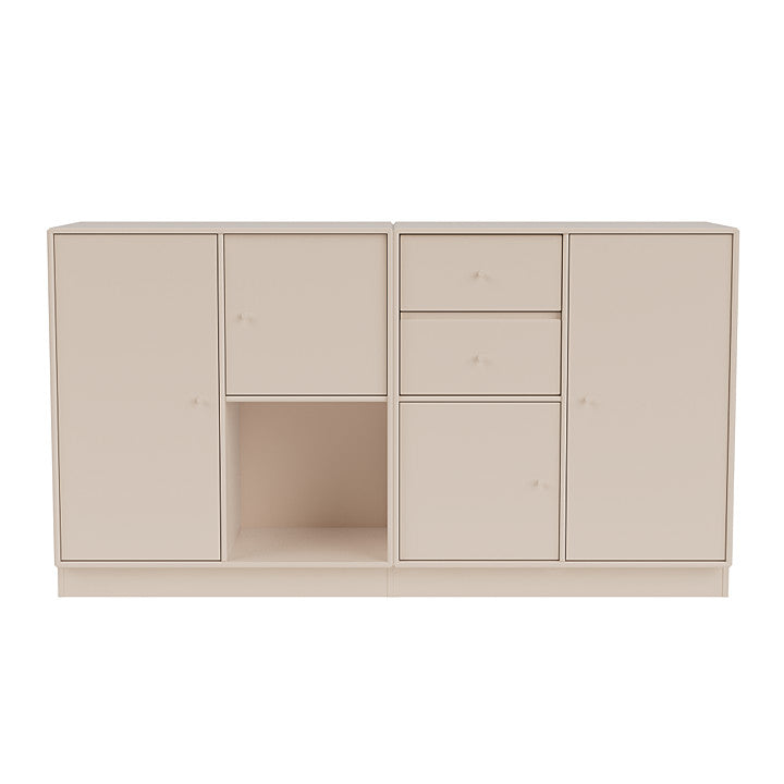 Montana paar dressoir met 7 cm plint, klei