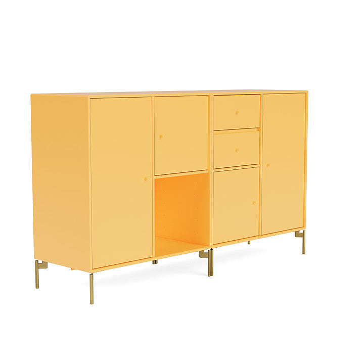 Montana paar dressoir met benen, Acacia/messing