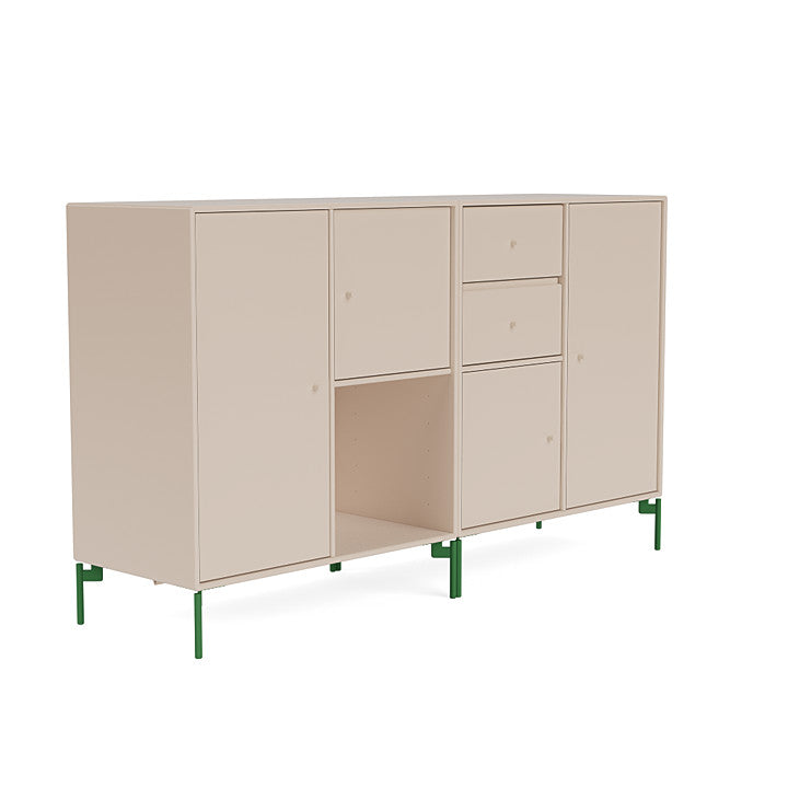 Montana paar dressoir met benen, klei/peterselie