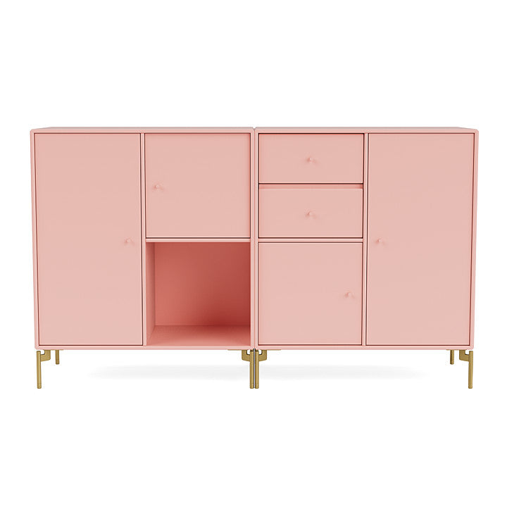 Montana -paar dressoir met benen, Ruby/Brass