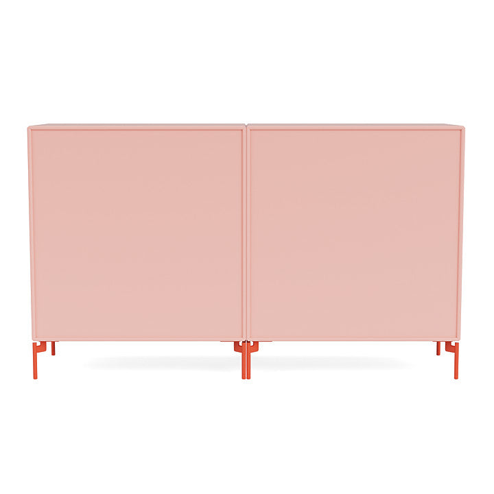 Montana -paar dressoir met benen, Ruby/Rosehip