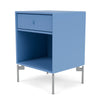 Montana Dream Nightstand With Legs Azure Blue/Matt Chrome