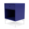 Montana Dream Nightstand With Legs, Monarch Blue/Snow White