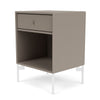 Montana Dream Nightstand With Legs, Truffle/Snow White