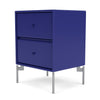 Montana Drift Drawer Module With Legs, Monarch Blue/Matt Chrome