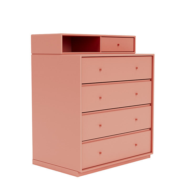 Montana houdt ladekast met 3 cm plint, rabarber rood