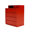 Montana houdt ladekast met 3 cm plint, roze rood