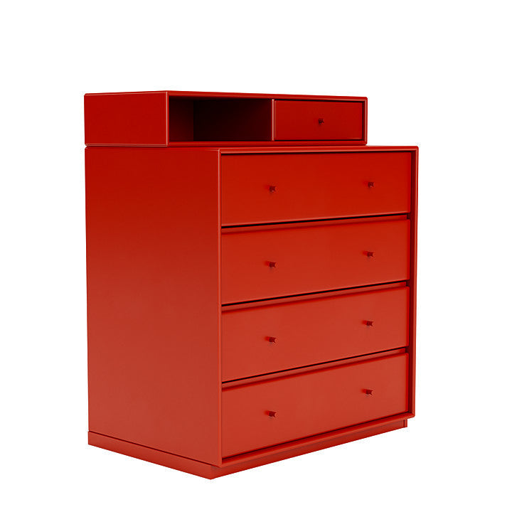 Montana houdt ladekast met 3 cm plint, roze rood