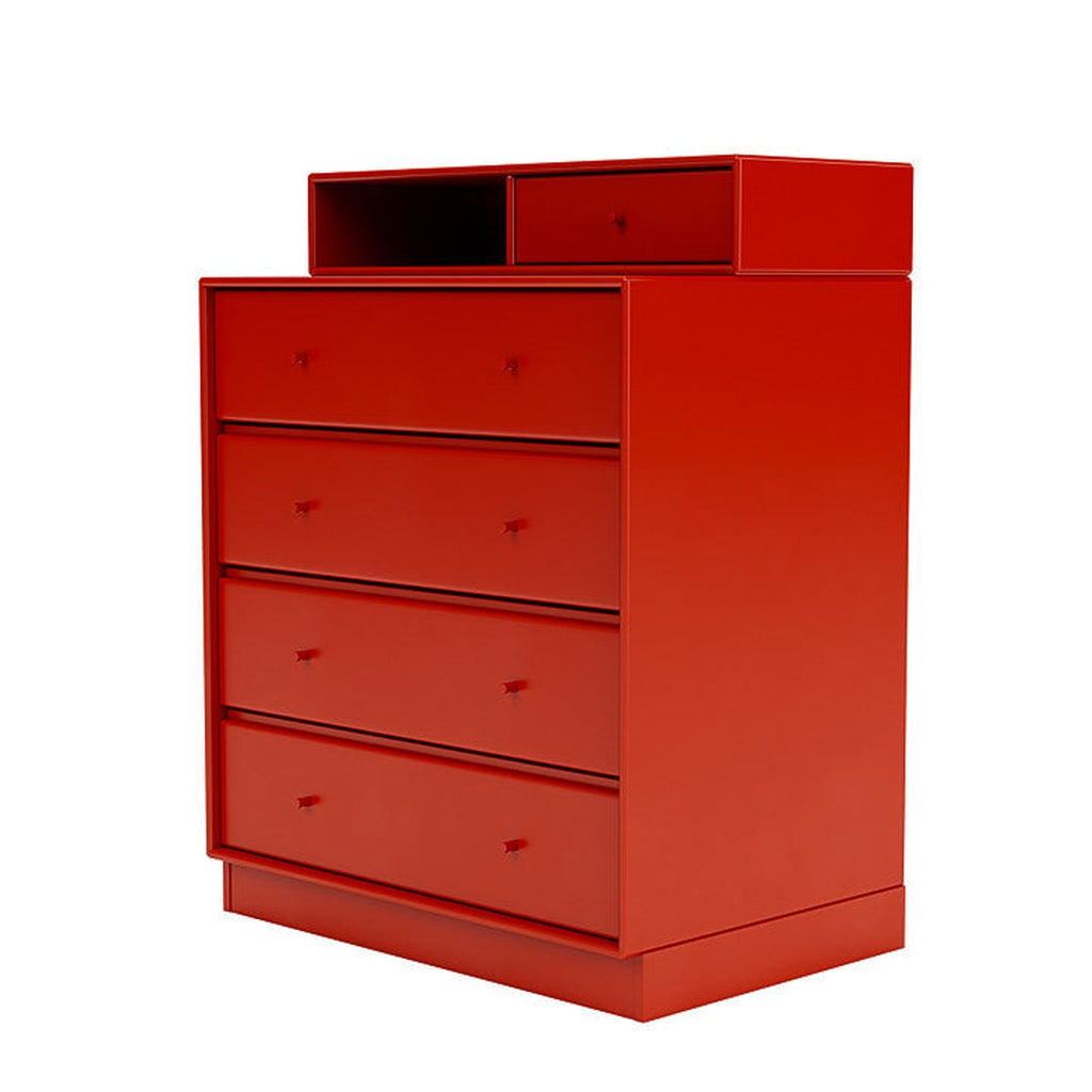 Montana houdt ladenkast met 7 cm plint, roze rood