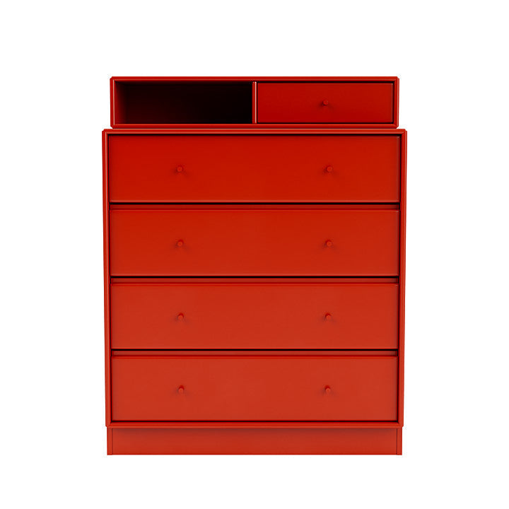 Montana houdt ladenkast met 7 cm plint, roze rood