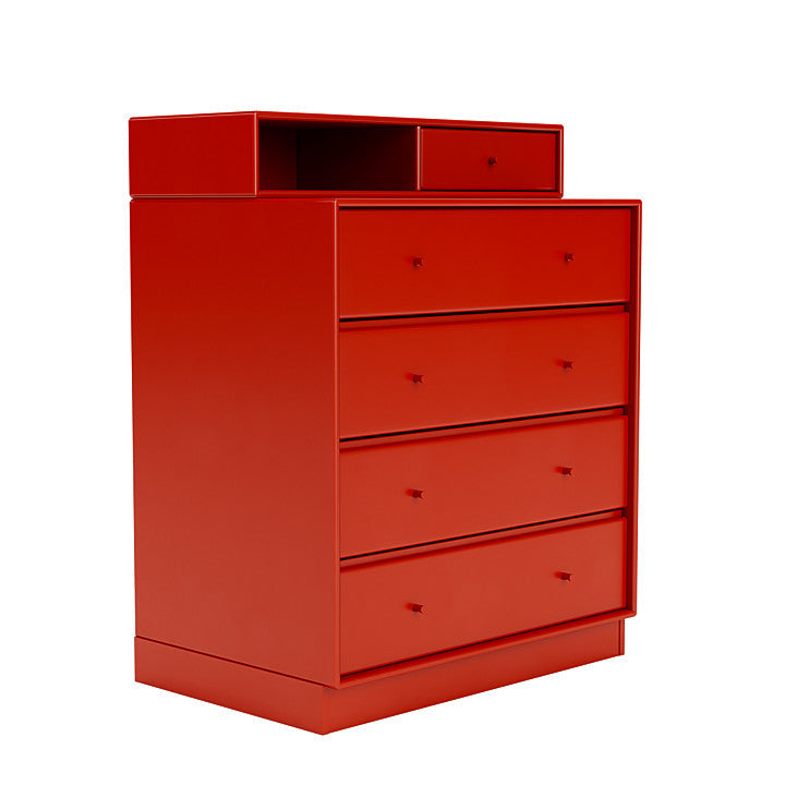 Montana houdt ladenkast met 7 cm plint, roze rood