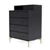 Montana Keep Chest Of Drawers With Legs, Anthracite/Brass