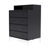 Montana Keep Chest Of Drawers With Legs, Anthracite/Snow White