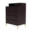 Montana Keep Chest Of Drawers With Legs, Balsamic/Brass