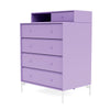 Montana Keep Chest Of Drawers With Legs, Iris/Snow White