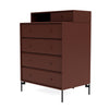 Montana Keep Chest Of Drawers With Legs, Masala/Black