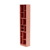 Montana Loom High Bookcase With 7 Cm Plinth, Rhubarb Red